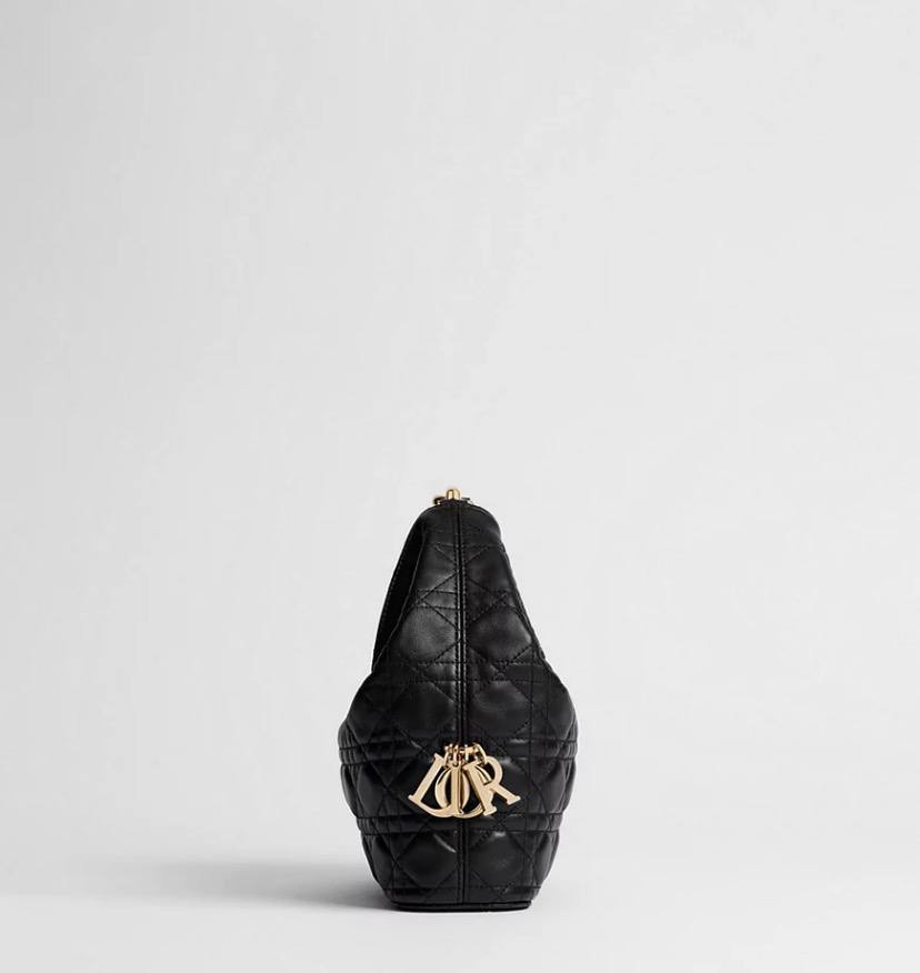 Small Dior Toujours Hobo Bag  Black Cannage Lambskin